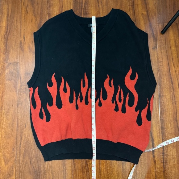 Forever 21 Vintage Flame Sweater Vest Size Large - Picture 5 of 5